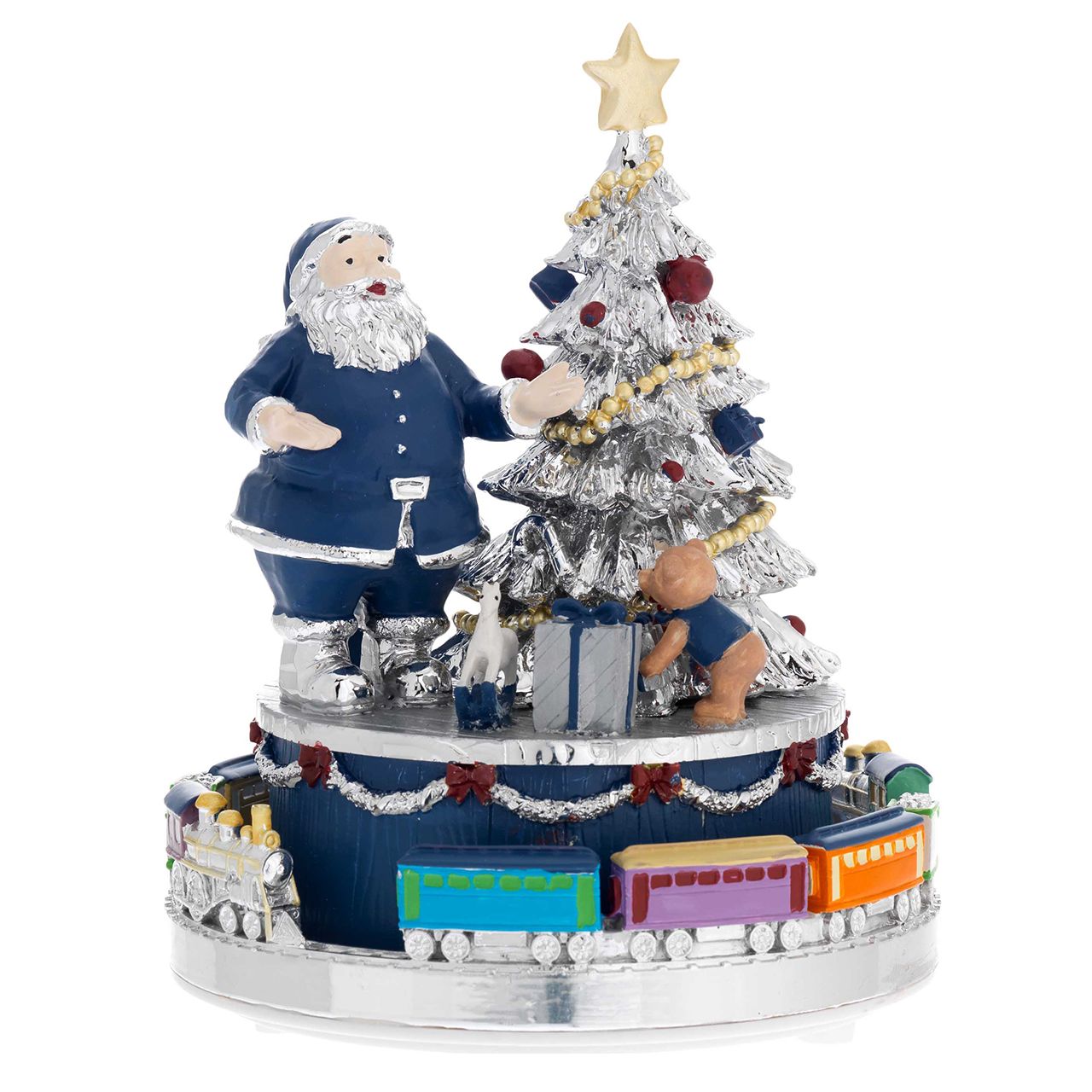 GIOSTRA CON BABBO NATALE E CAMINO BLU